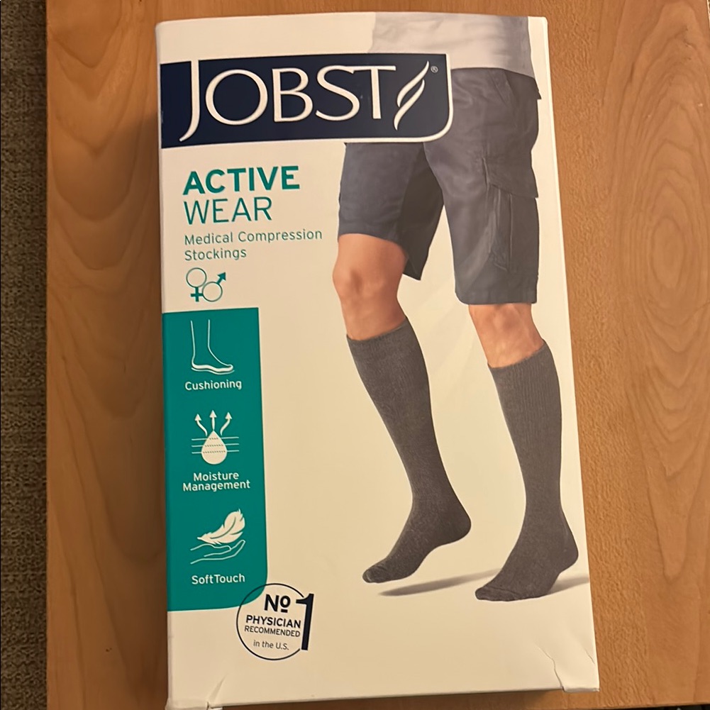 Jobst Active Wear Compression Stockings  Black 2030 Mmhg New